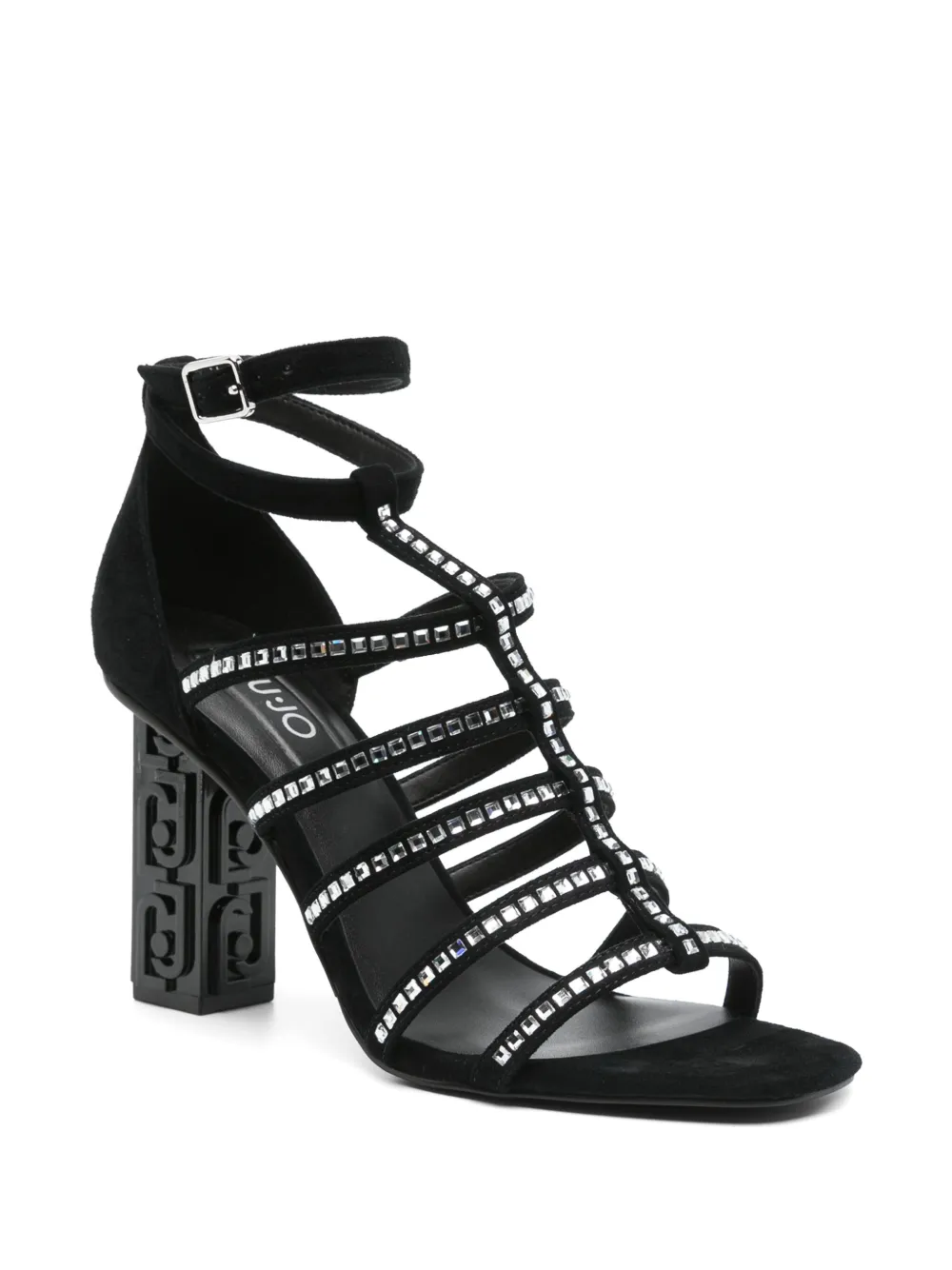 LIU JO 90mm branded-heel sandals Black