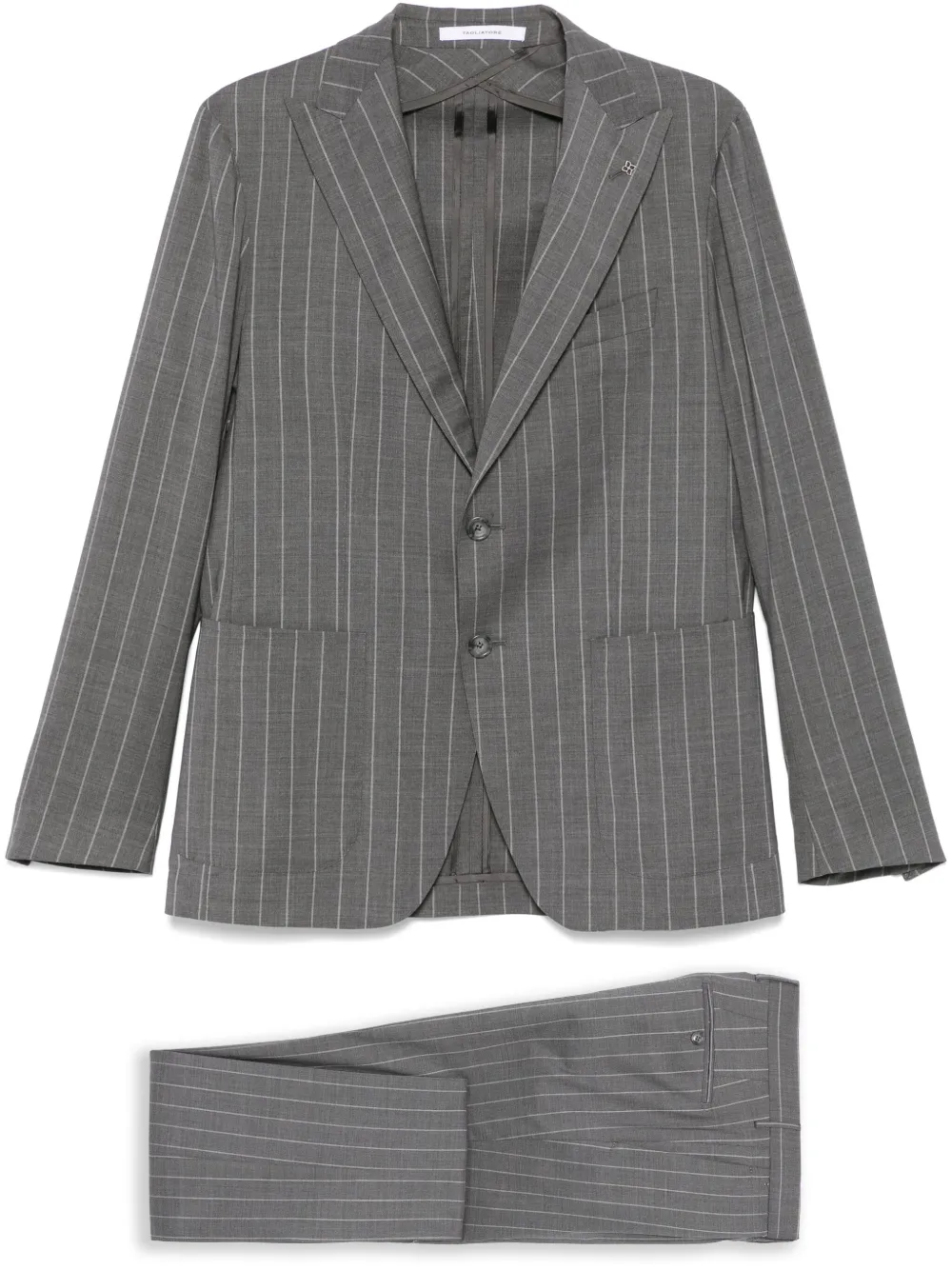 Tagliatore striped suit | Grey | Image 1