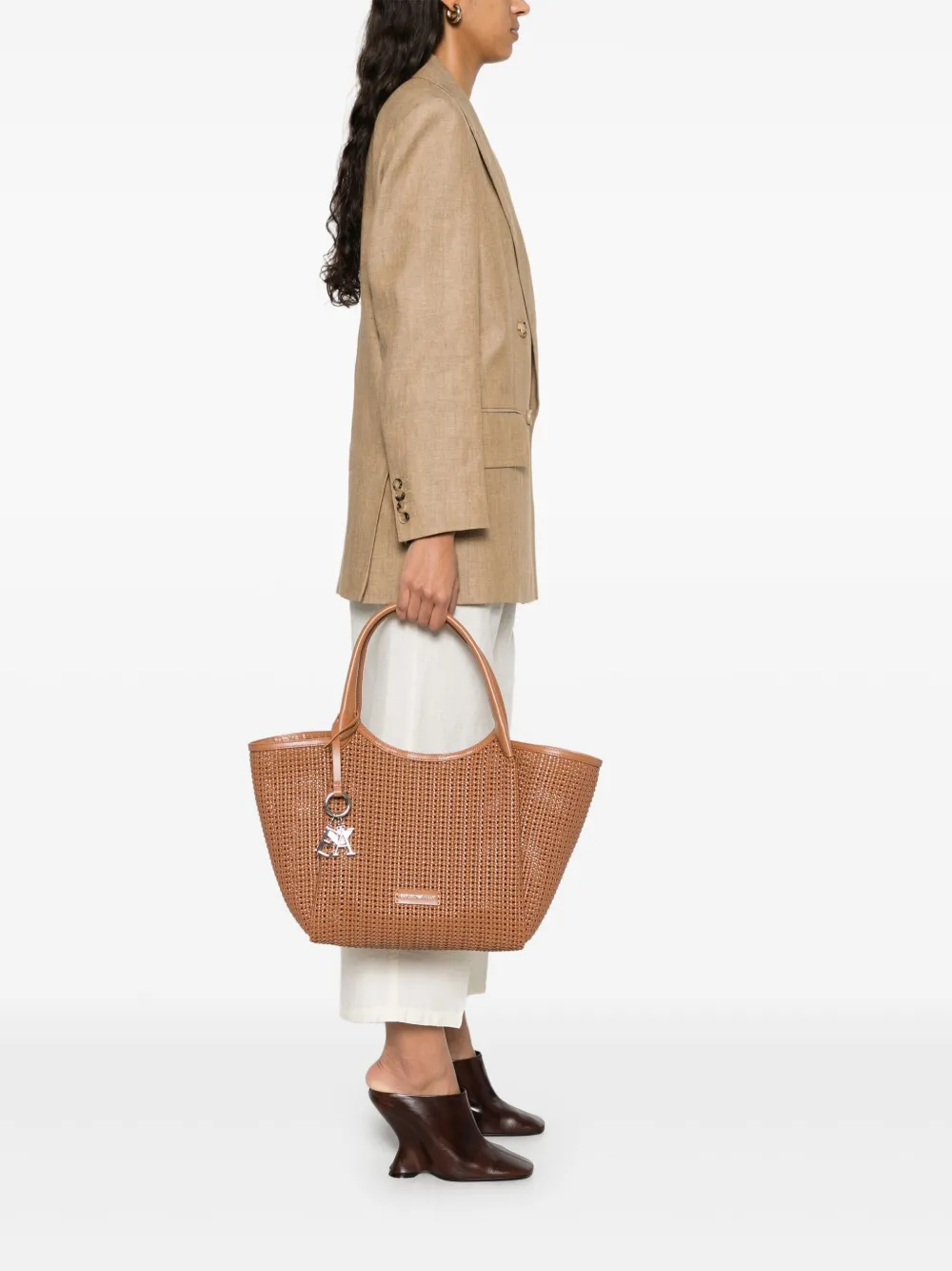 Emporio Armani Geweven shopper - Bruin