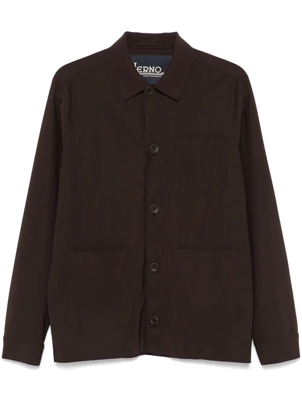 Herno patch-pockets overshirt | Brown | Image 1