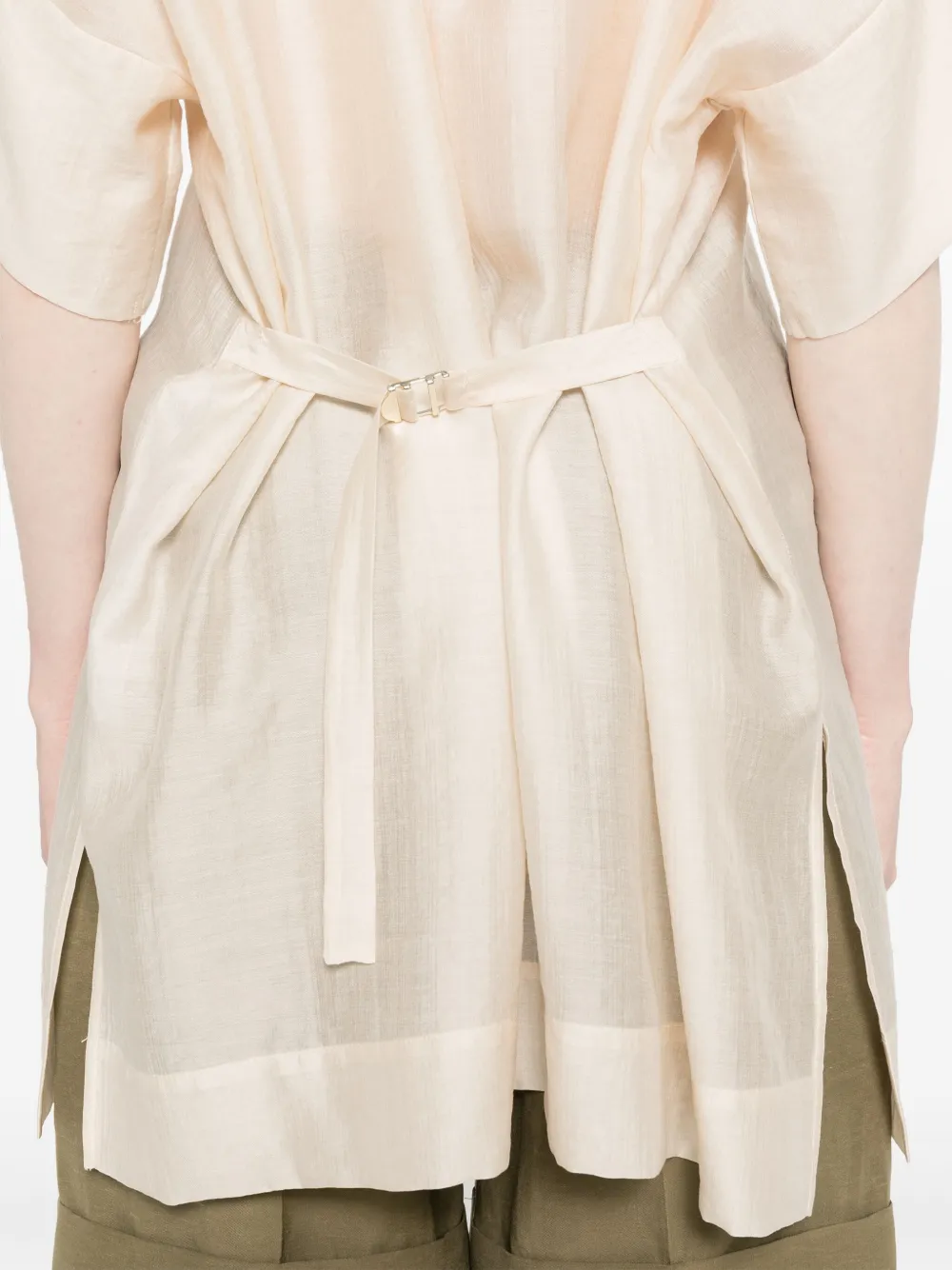 Blugirl Blouse met ceintuur Beige