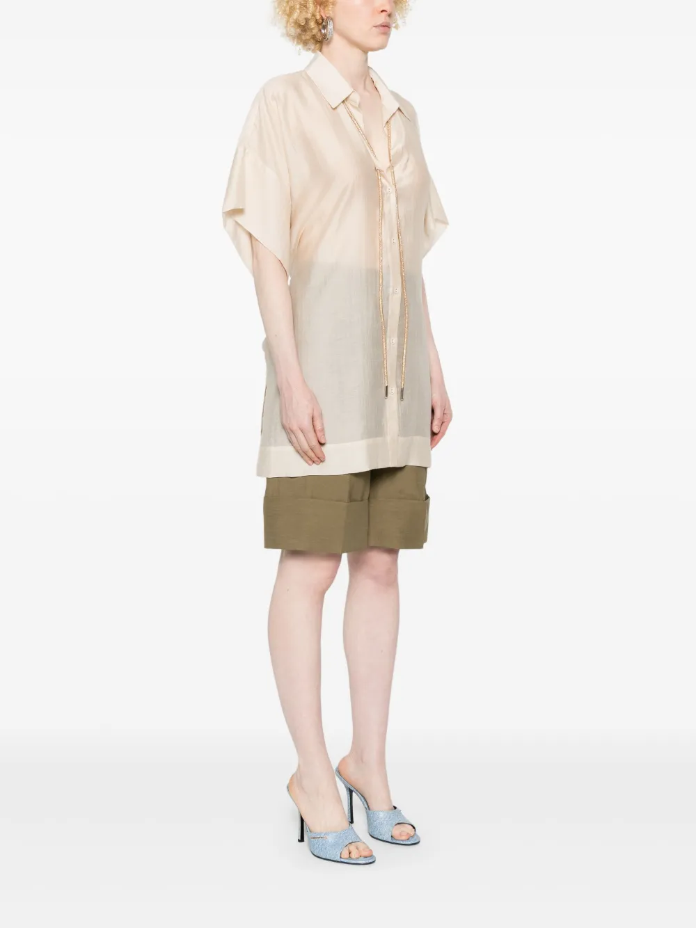 Blugirl Blouse met ceintuur Beige