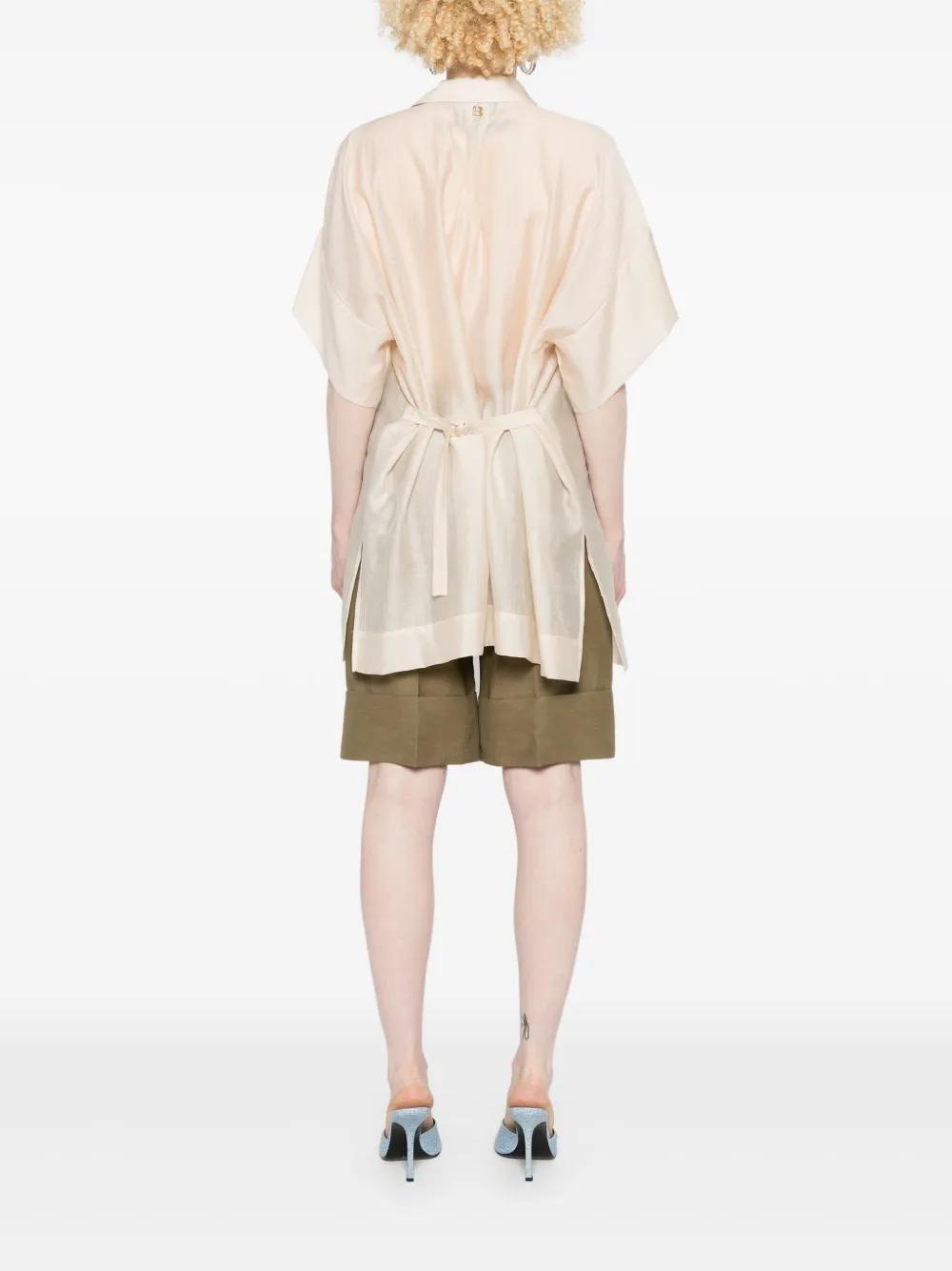 Blugirl Blouse met ceintuur Beige