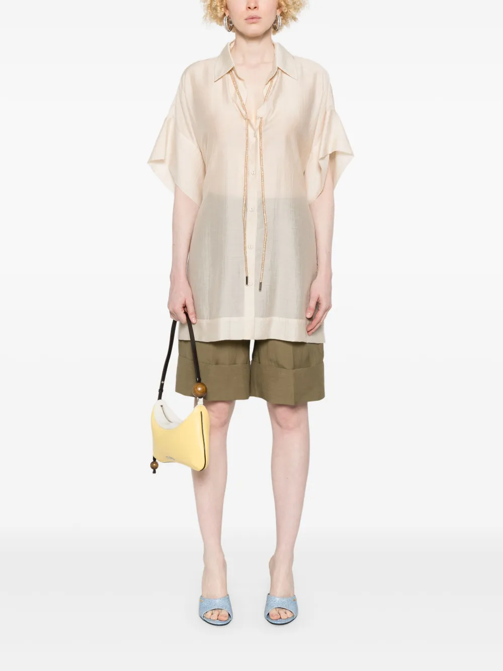 Blugirl Blouse met ceintuur - Beige