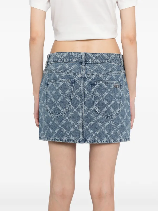 Michael Michael Kors Print Denim Skirt | Blue | FARFETCH