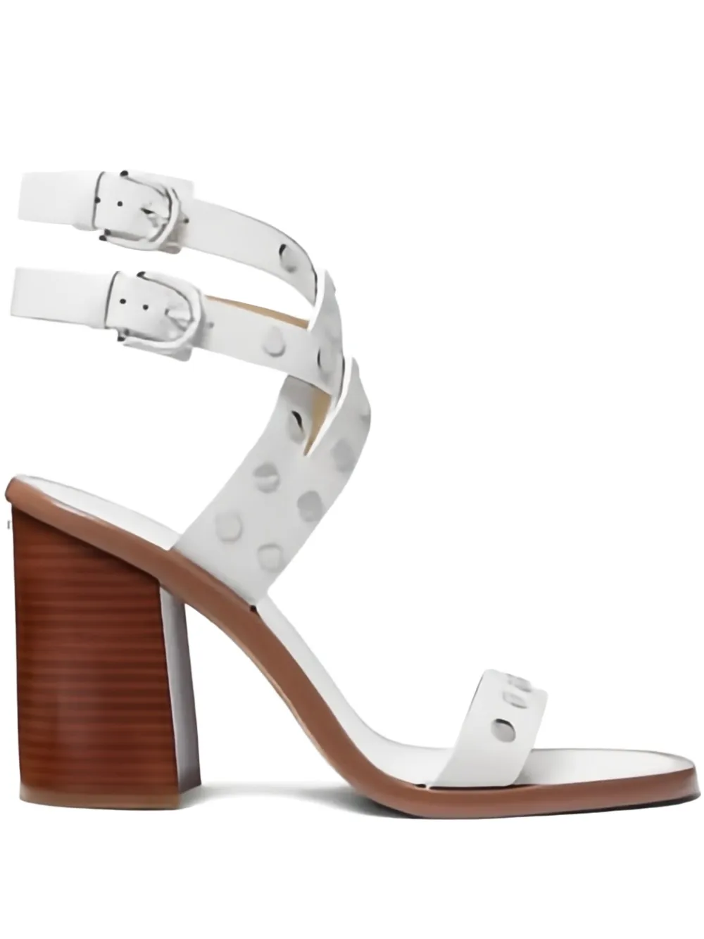 Michael Kors 95 mm sandalen met gesp en studs Wit