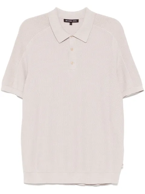 Michael Kors texture mouline polo shirt