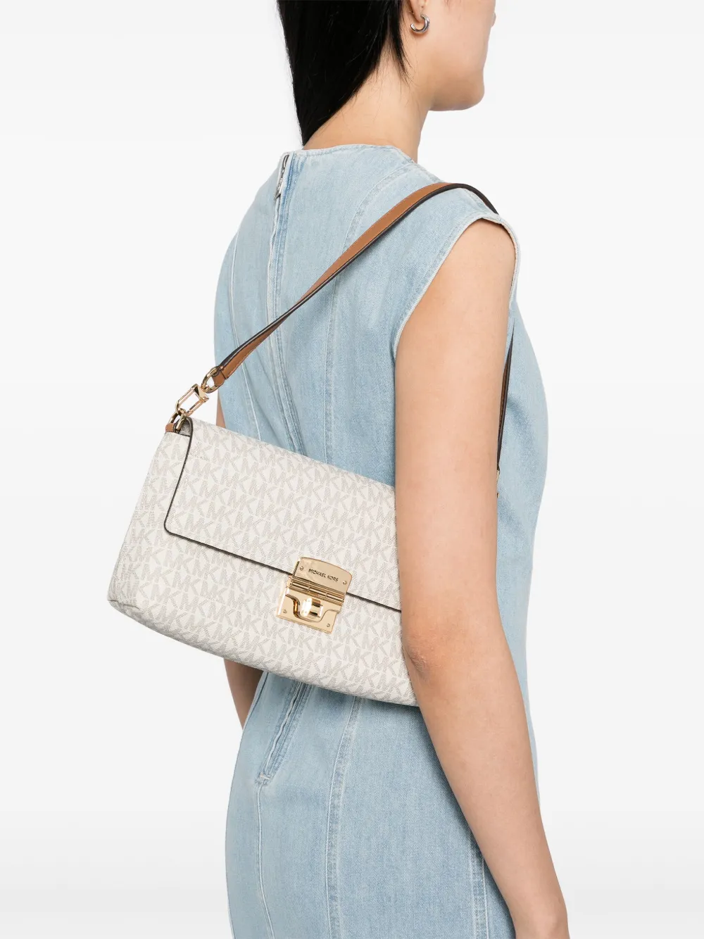 Michael Kors Addie medium crossbodytas - Bruin