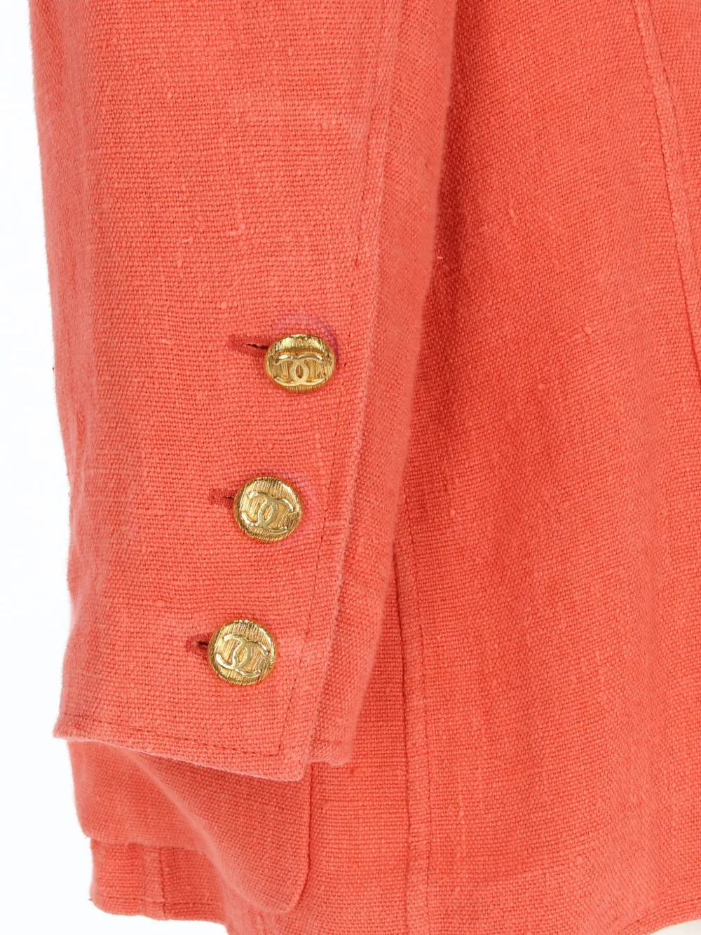 Pre-owned Chanel 1980s Linen Blazer In Pink