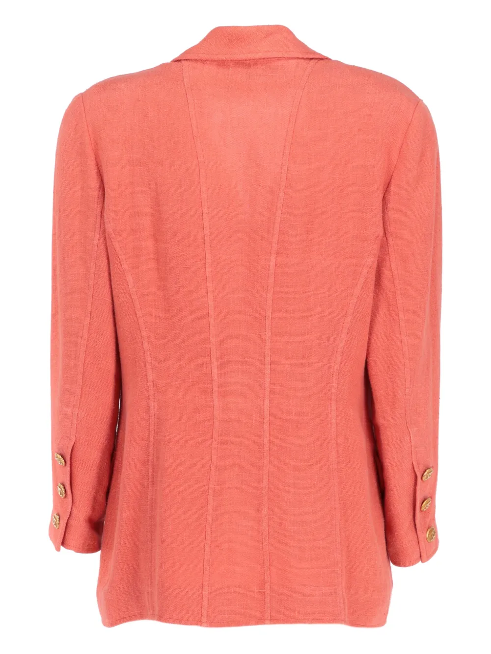 Pre-owned Chanel 1980s Linen Blazer In Pink