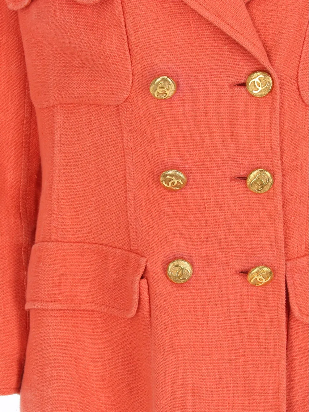 Pre-owned Chanel 1980s Linen Blazer In Pink