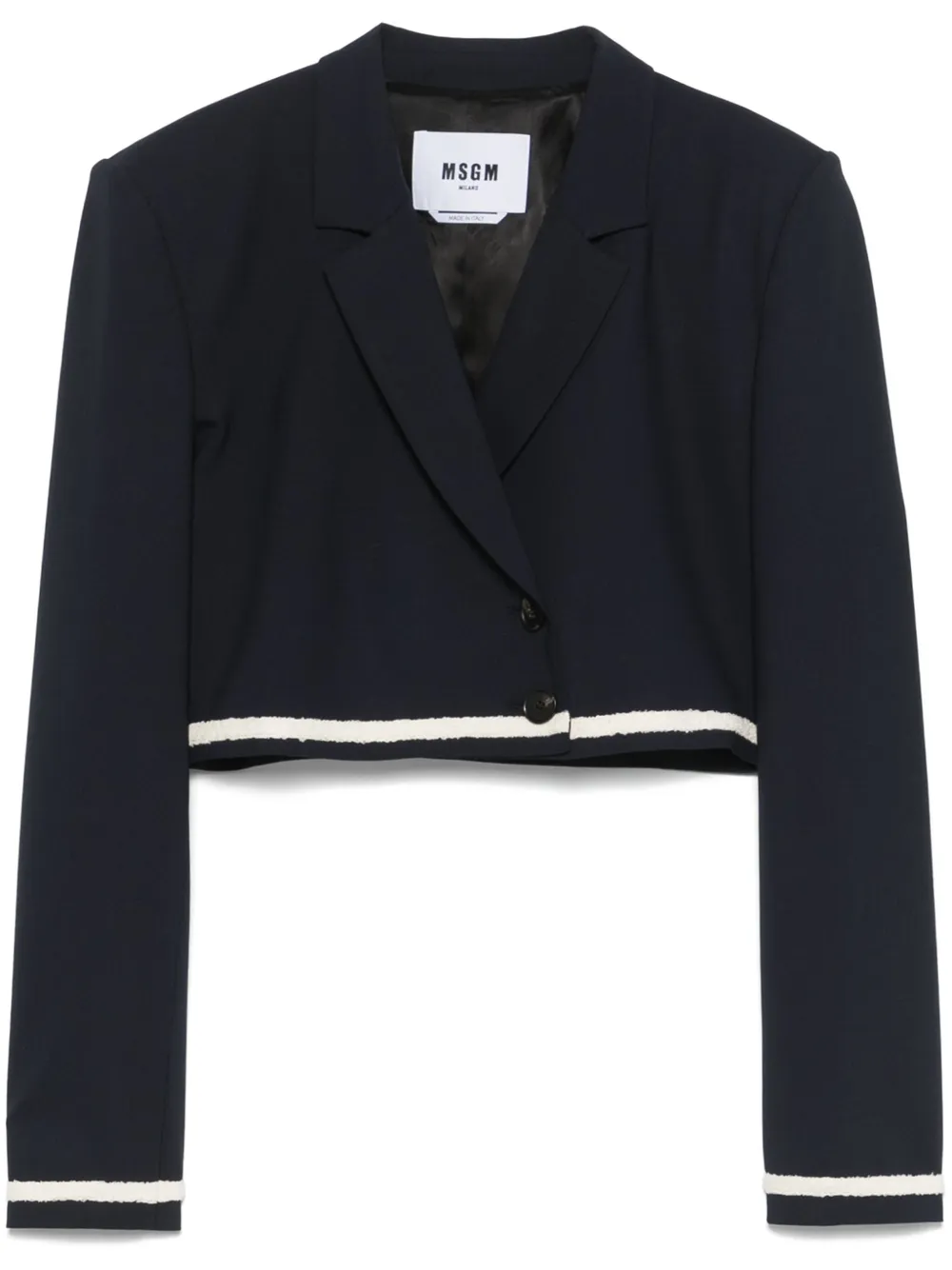 MSGM Cropped blazer Blauw