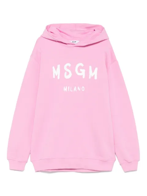 MSGM Kids logo-print hoodie