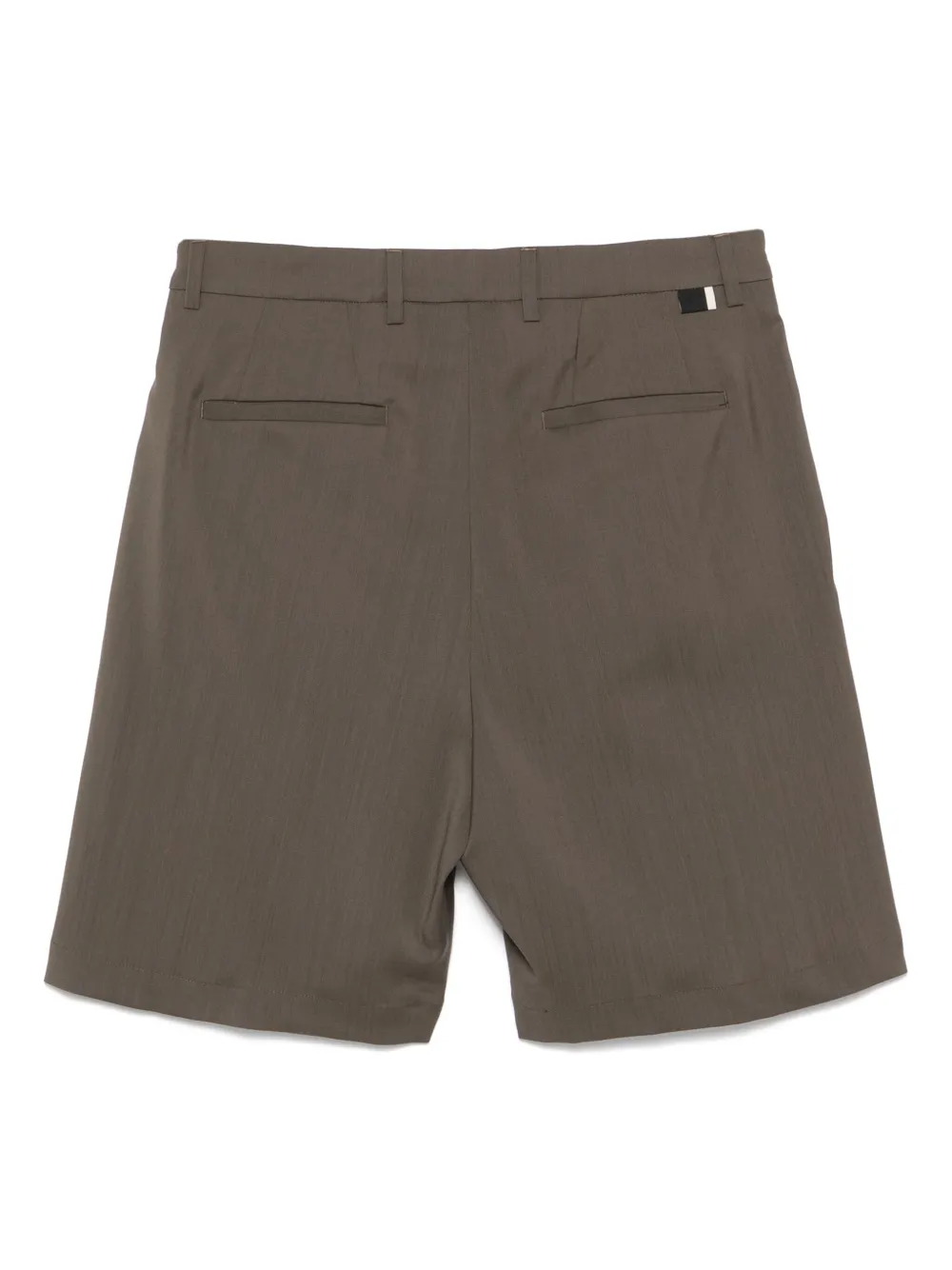 Low Brand pleat-detail shorts - Groen