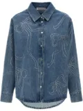 MACH & MACH Crystal Ribbon overshirt - Blue