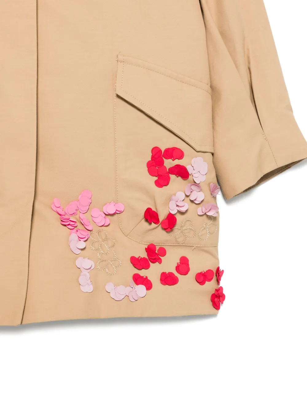 Ermanno Scervino Junior Mantel mit Blumenapplikation | Mäntel | Image 3