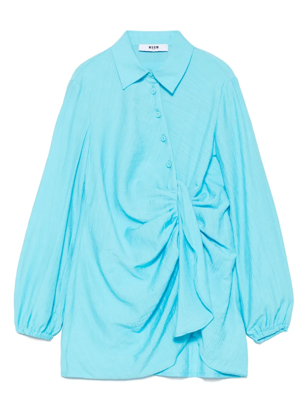 MSGM Kids robe mi-longue à détail noué | bleu | Image 1