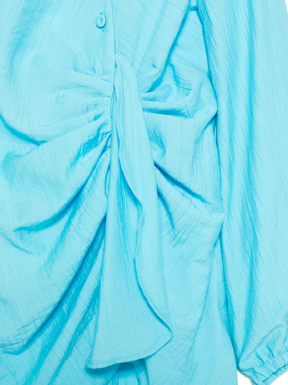MSGM Kids Jurk met geknoopt detail Blauw