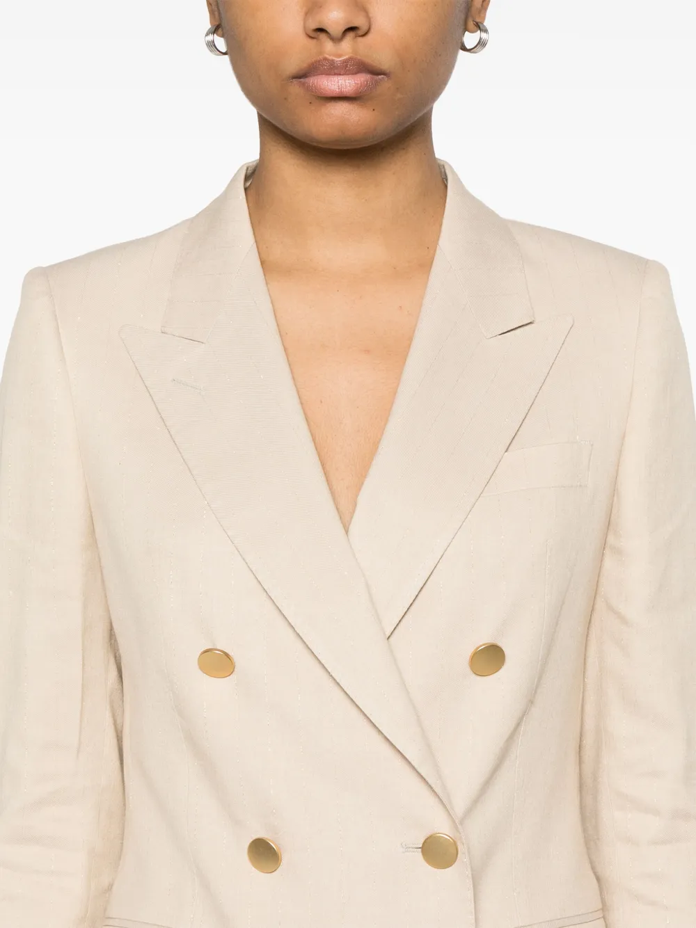 Tagliatore Pak met krijtstreep Beige