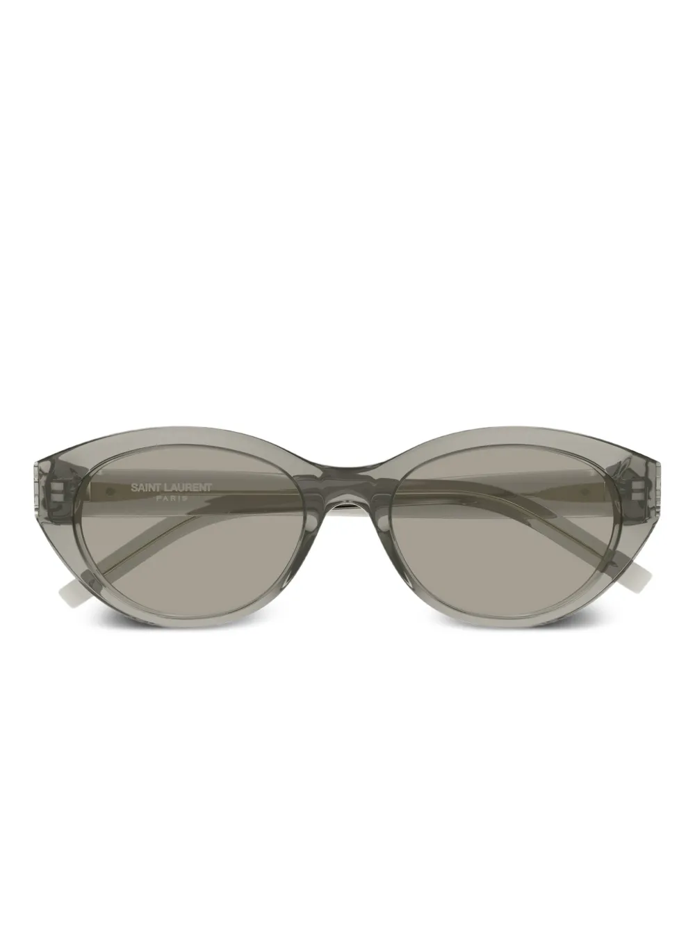Saint Laurent Eyewear Occhiali da sole ovali - Marrone