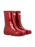 Hunter Kids logo-patch boots - Red