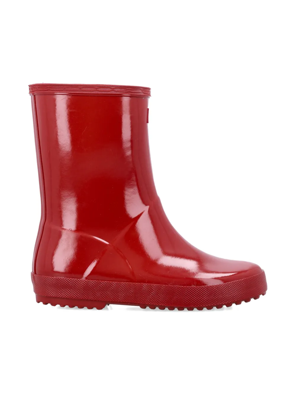 Hunter Kids logo-patch boots Red