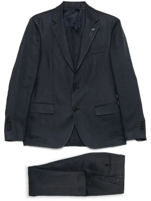 Lardini linen single-breasted suit 