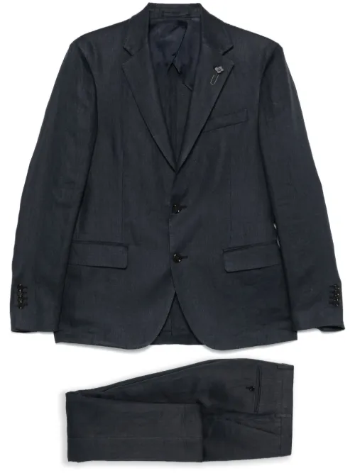 Costume en lin à simple boutonnage - Lardini - Modalova
