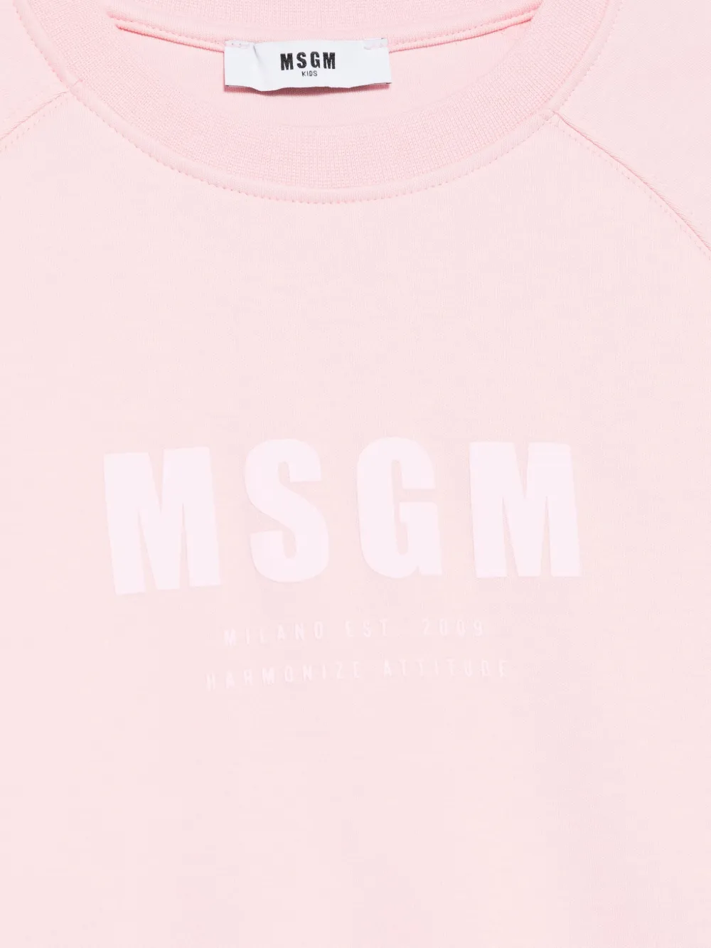 MSGM Kids Sweater met logoprint Roze