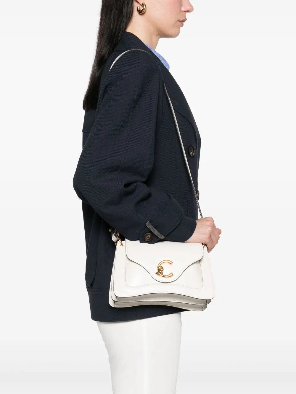 Coccinelle C-Me kleine crossbodytas Wit