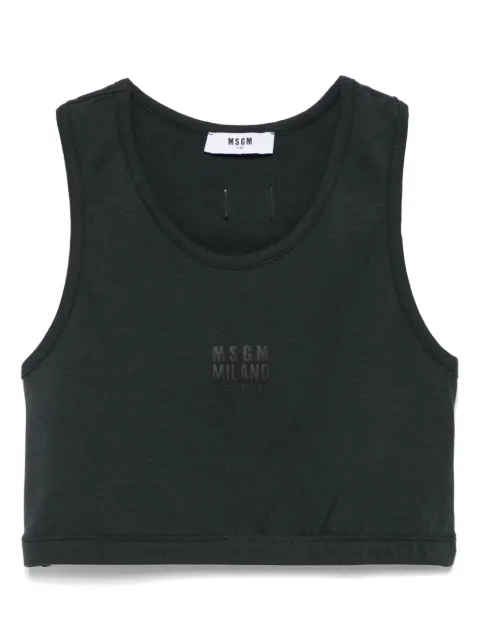 MSGM Kids logo-print tank top