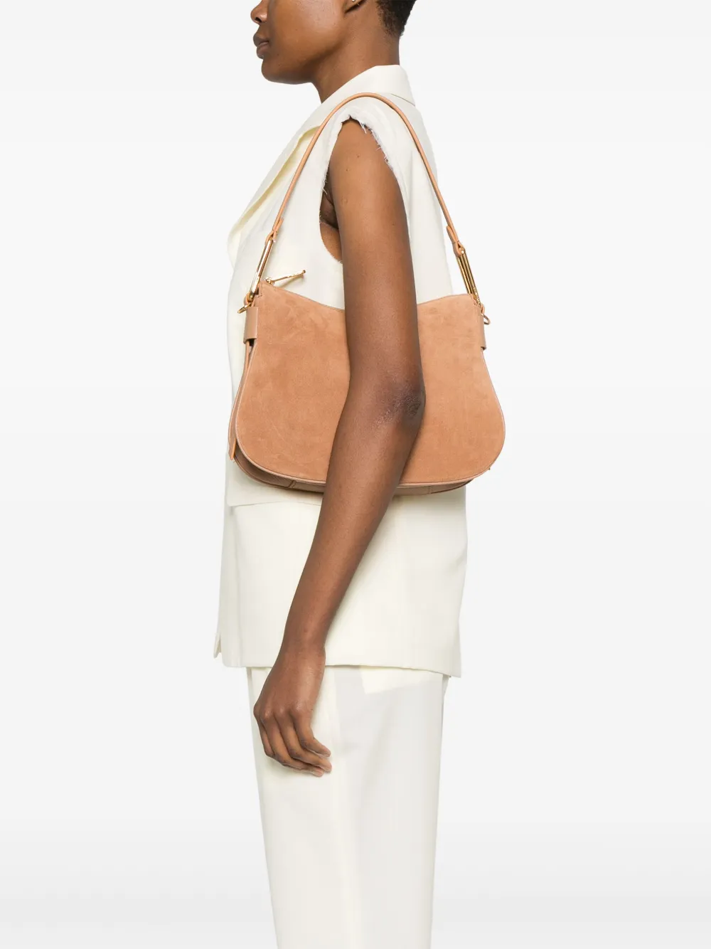 Coccinelle Magie medium crossbodytas - Bruin