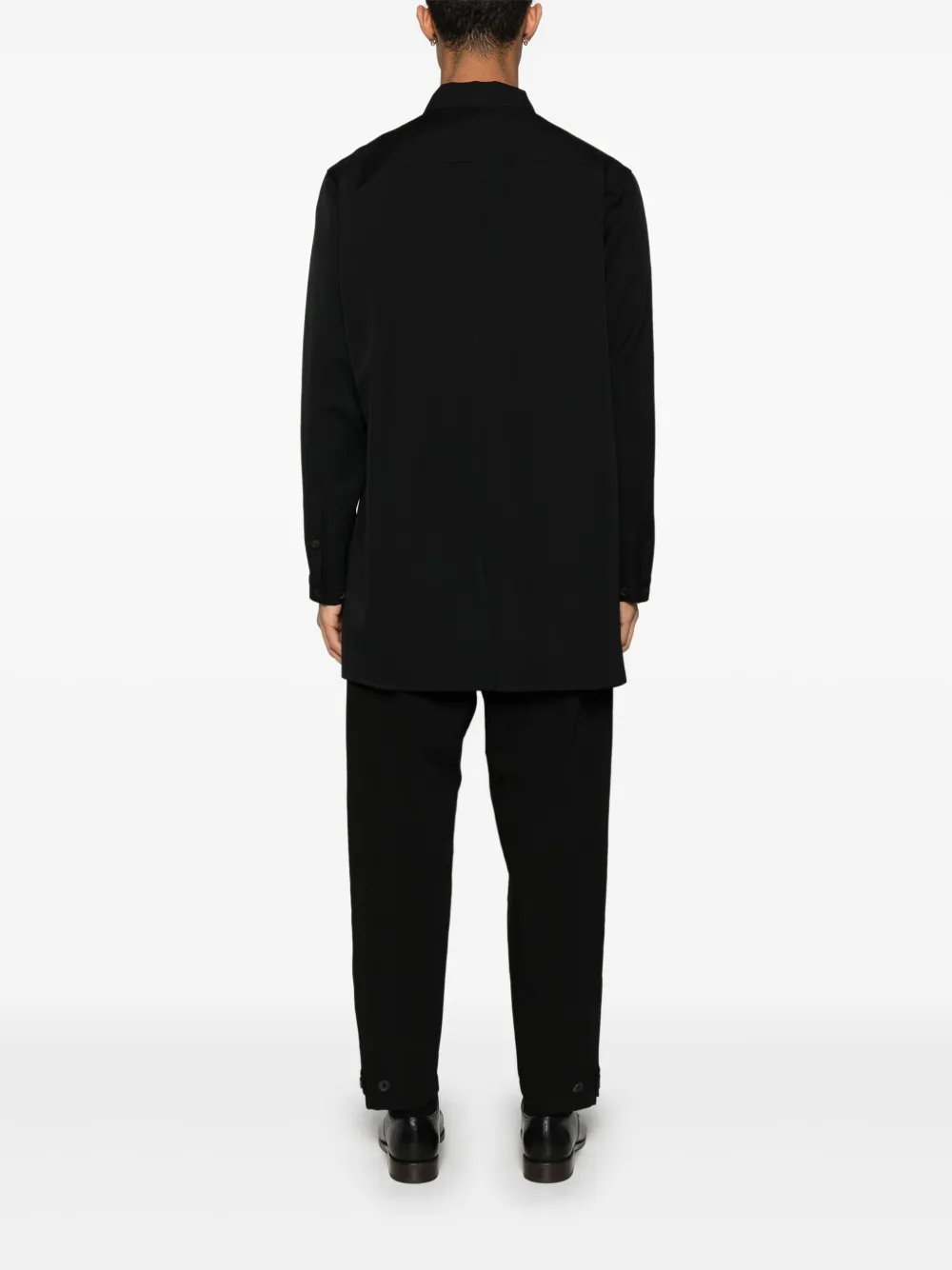 Yohji Yamamoto Overhemd met rits Zwart