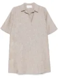 kaos linen mini dress - Brown