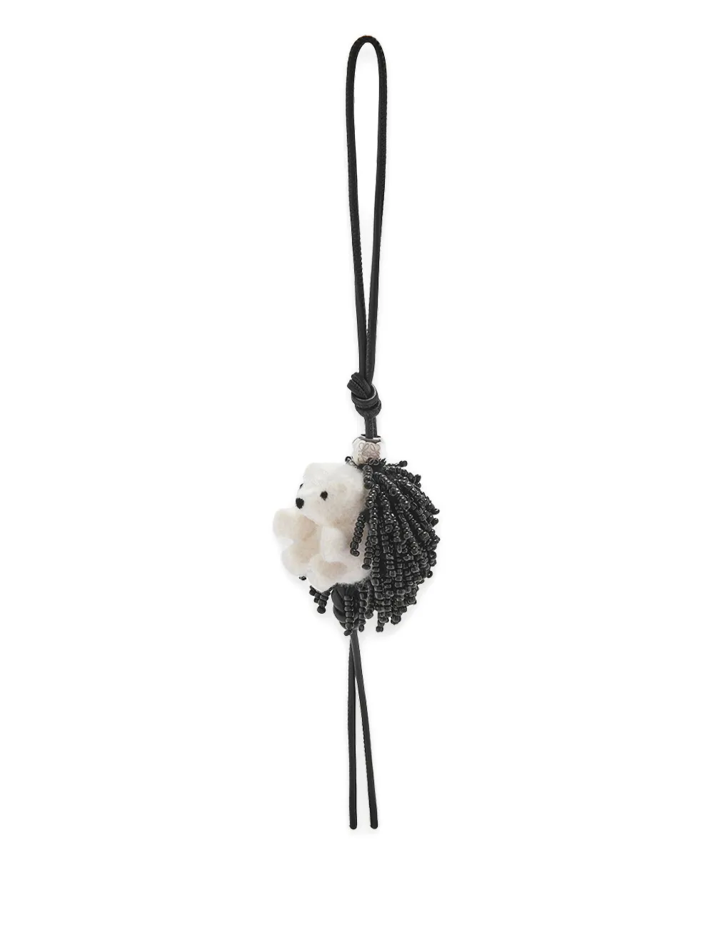 LOEWE hedgehog beaded keyring Zwart