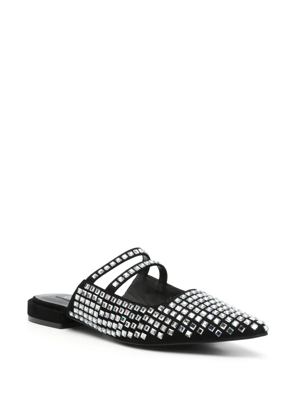 LIU JO rhinestone-embellished mules - Zwart