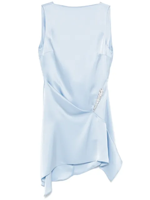 David Koma crystal-claw detailed asymmetric mini dress