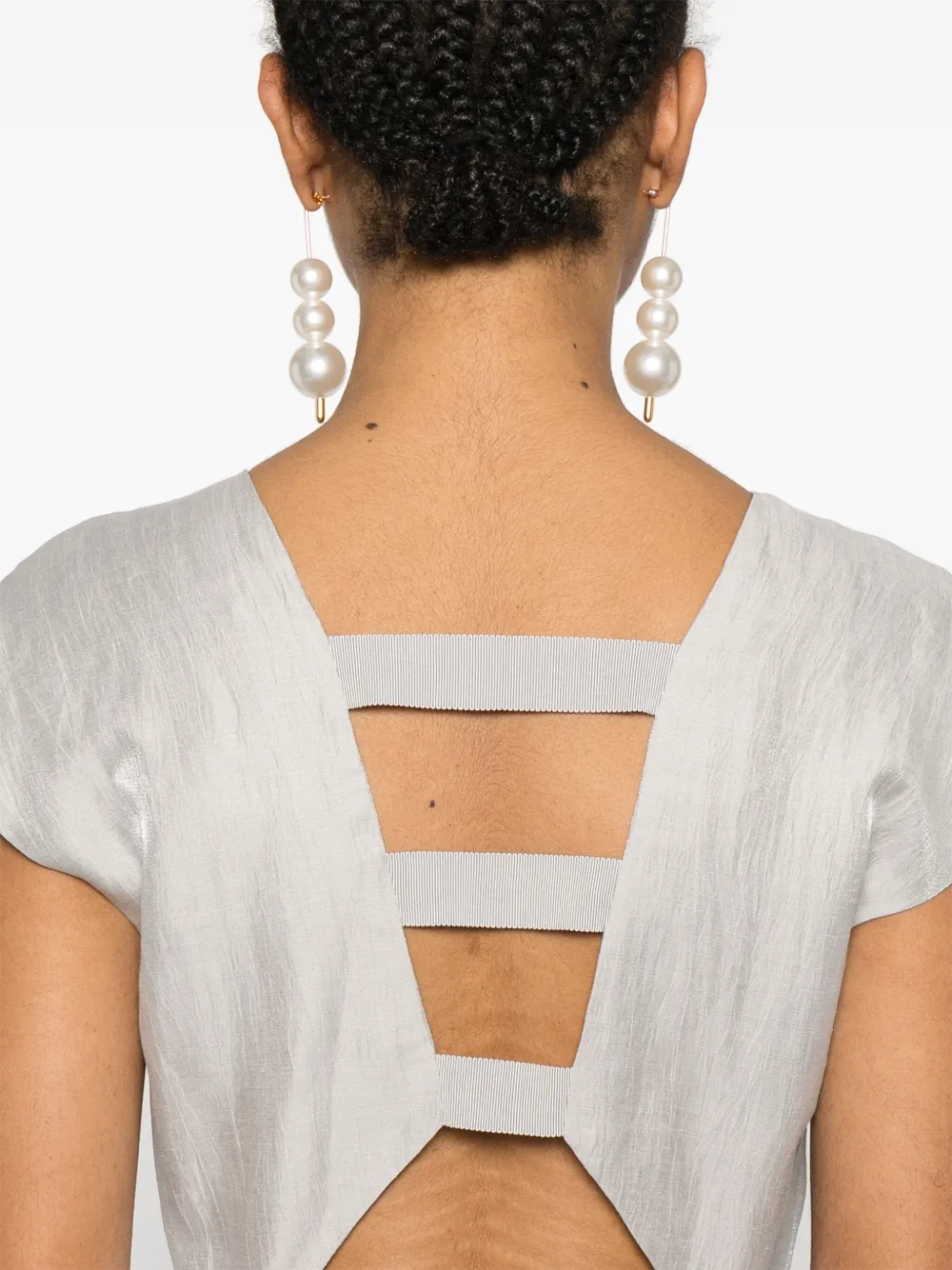 Emporio Armani Maxi-jurk met V-hals Grijs