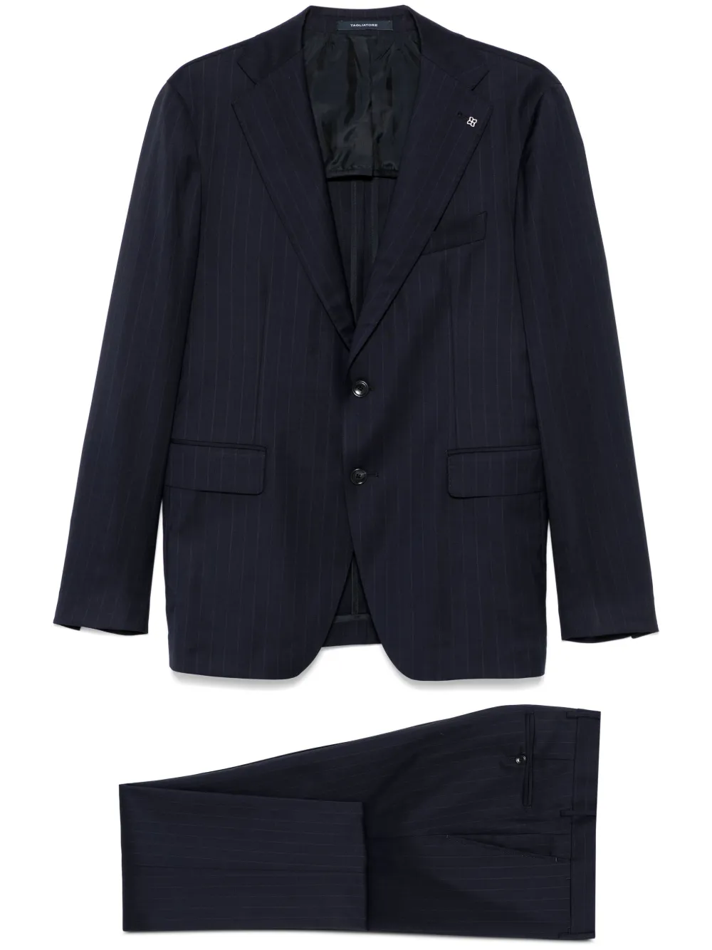 Tagliatore Pak met krijtstreep Blauw
