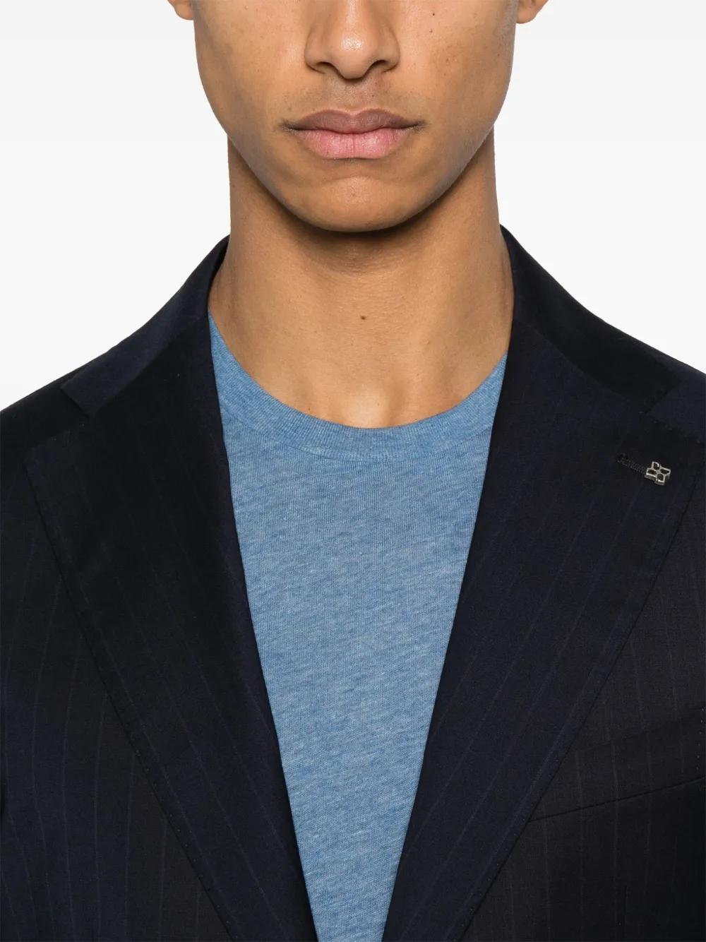 Tagliatore Pak met krijtstreep Blauw