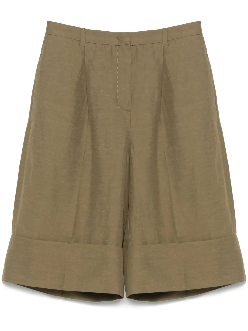 pleated bermuda shorts