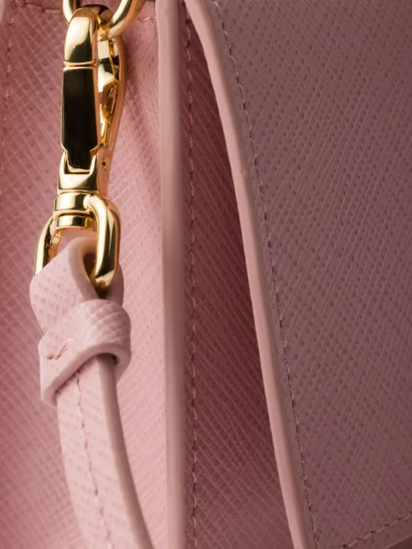 Prada トライアングルロゴ ミニバッグ | ピンク | FARFETCH JP