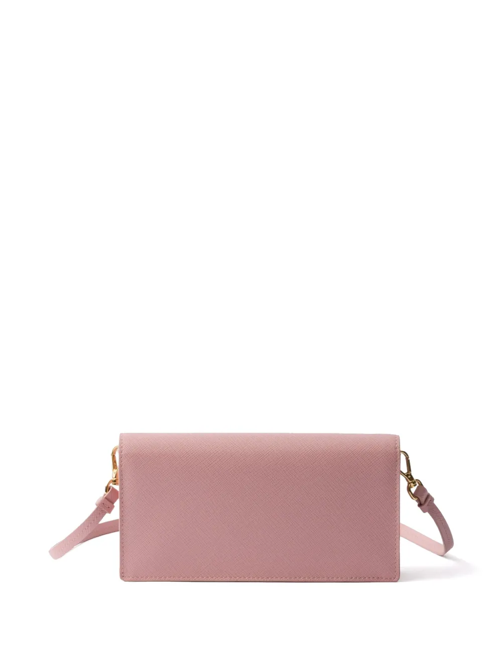 Prada enamel triangle logo mini-bag - Roze