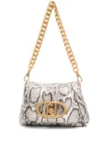 LIU JO small snakeskin-print cross body bag - White