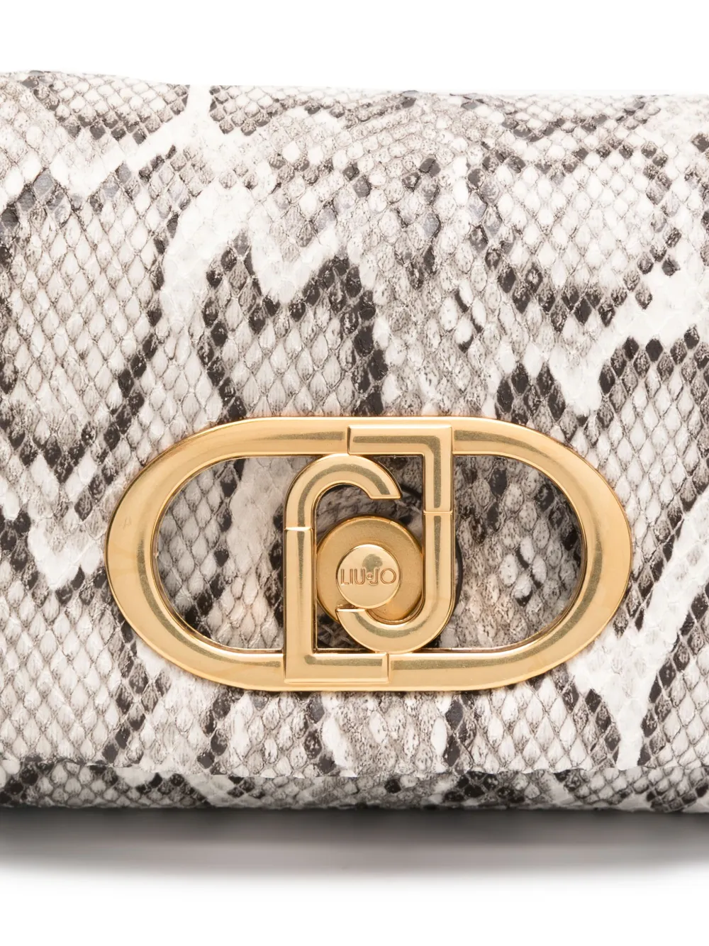 LIU JO Kleine crossbodytas met slangenhuidprint Wit