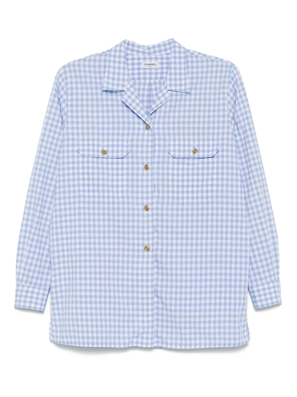 CHANEL Pre-Owned camisa de algodón 1990 | azul | Image 1