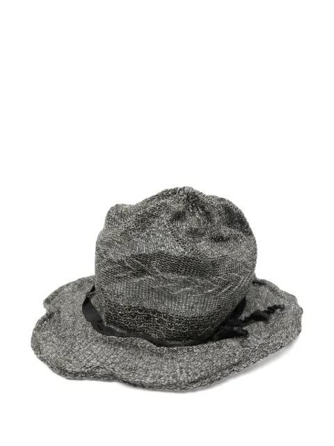 Yohji Yamamoto sombrero con efecto arrugado