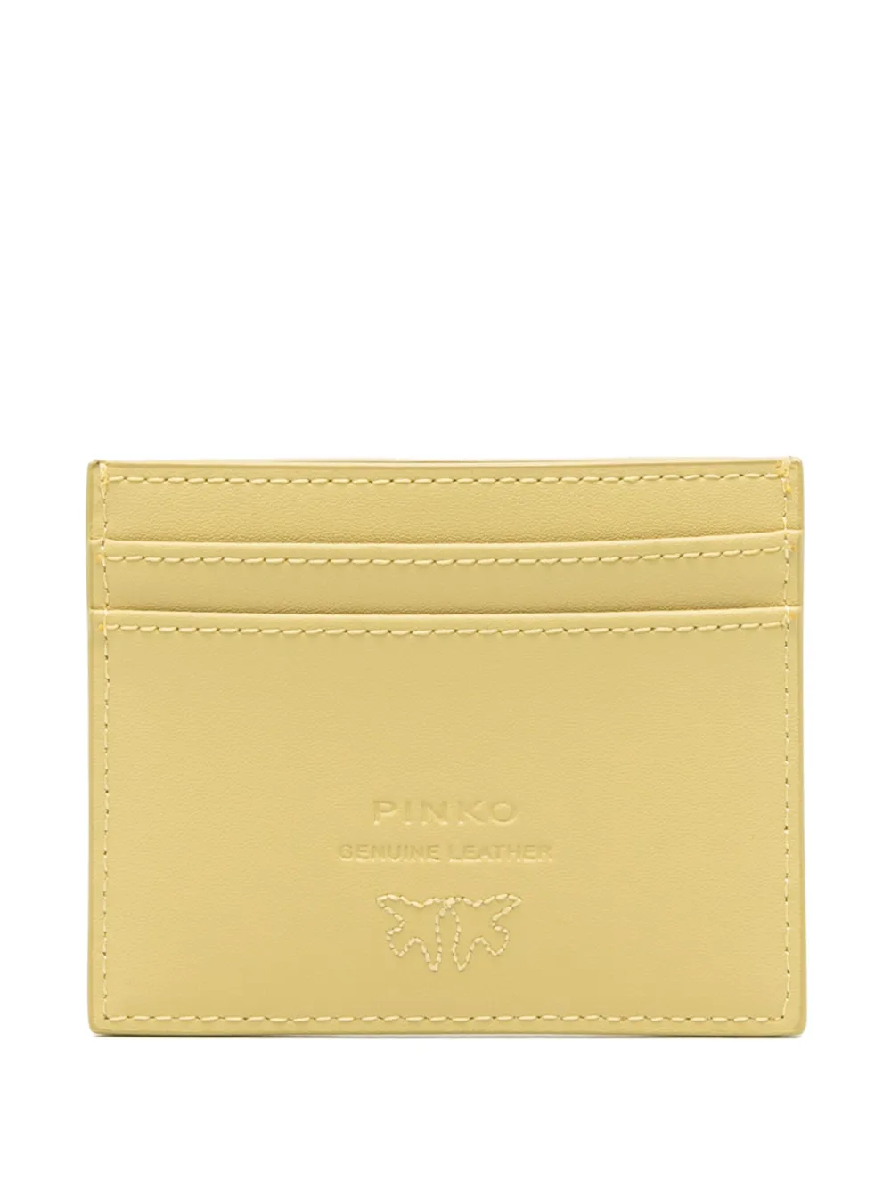 PINKO leather cardholder - Geel