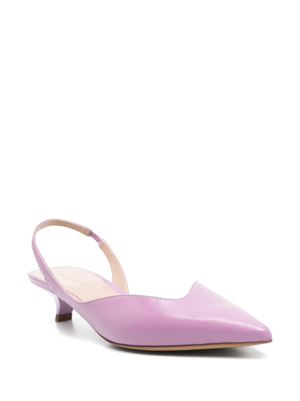 Emporio Armani 30 mm leren slingback pumps - Paars