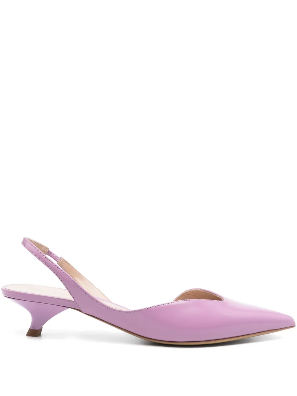 30mm leather slingback pumps